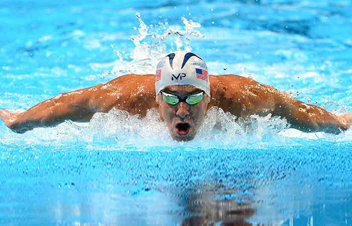 Butterfly stroke: Michael Phelps