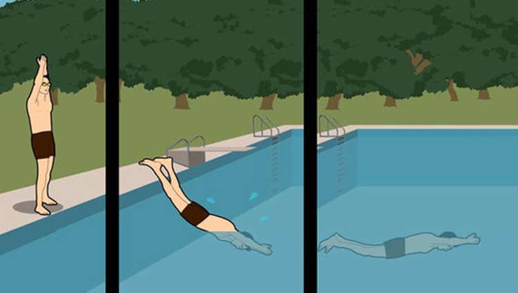 how to dive in a pool: steps by step