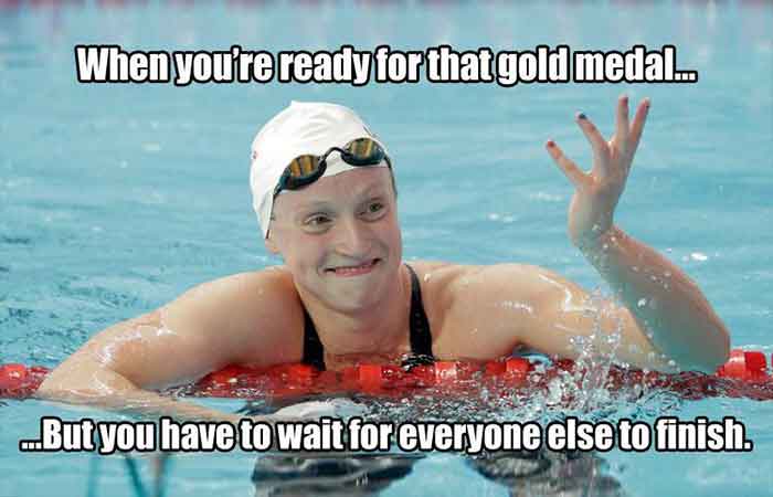 Hilarious swimming funny memes with photos