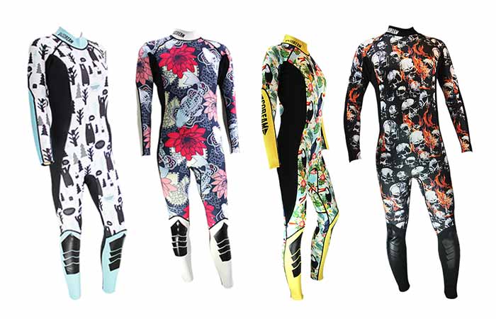 Artistic pattern wetsuits