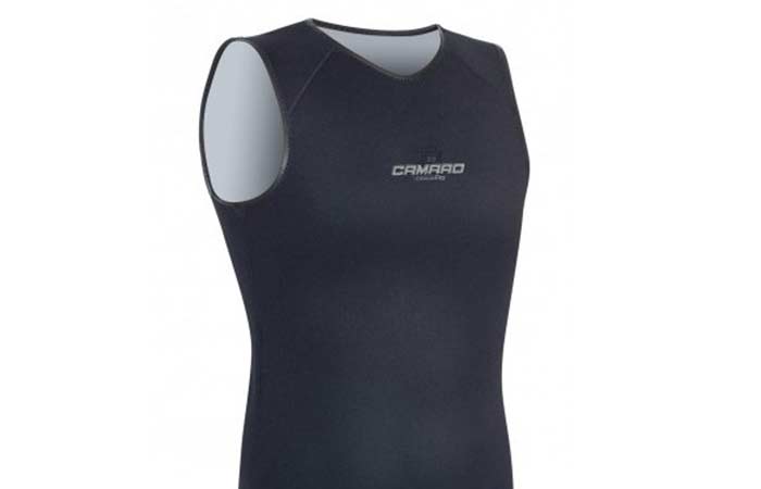 Women can wear sleeveless vest under wetsuits