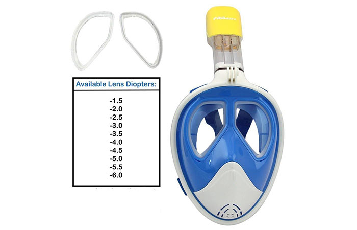  Prescription Full Face Snorkel Mask