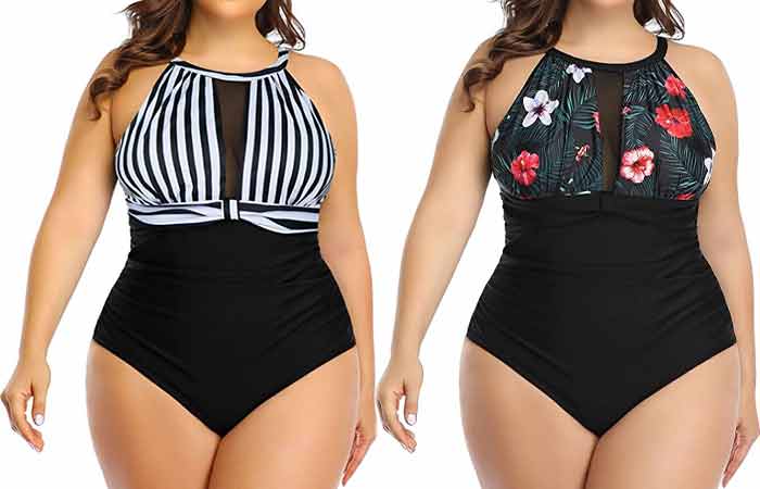 Aqua Eve Women one-piece Plus Size Swimsuit