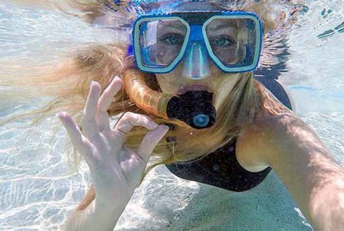 Photo of woman snorkeling