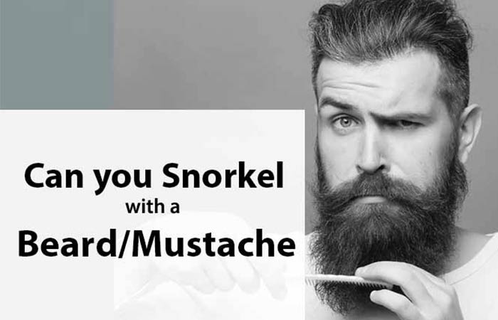 Snorkeling with beard and mustache-tips