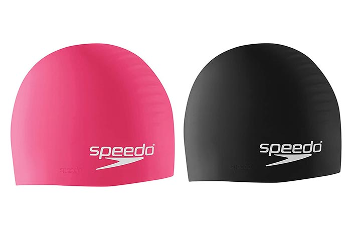 Speedo solid silicone swim cap for men and women
